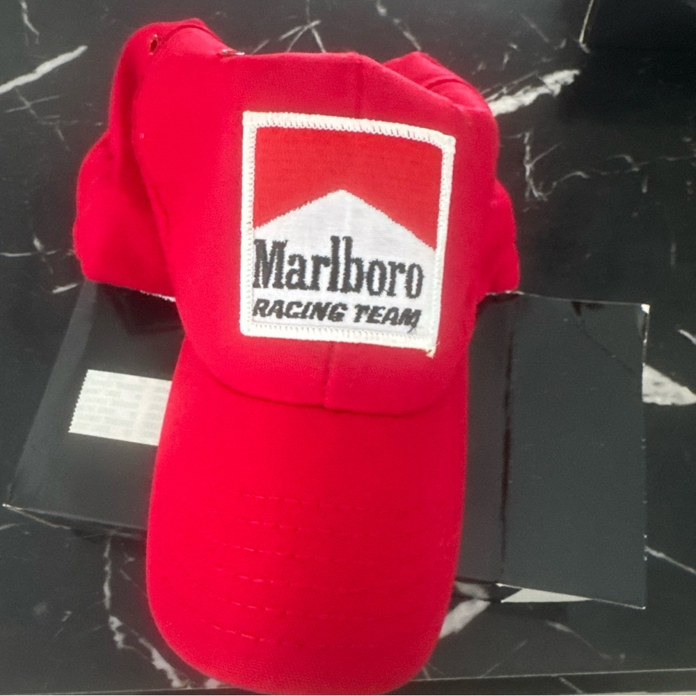 Marlboro Racing Team Red and Black Cap